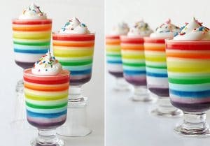 como hacer gelatinas decoradas de colores
