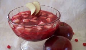 como hacer gelatinas decoradas con manzanas