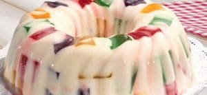 como hacer gelatina de mosaico de tres colores