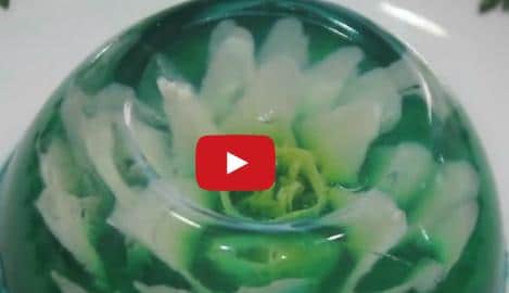 COMO HACER GELATINAS DECORADAS FLOR INYECTADA