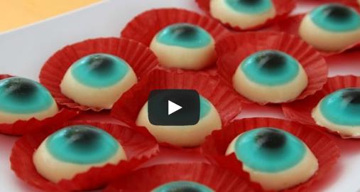como hacer una gelatina decorada en forma de ojo