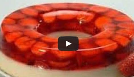 RECETAS DE GELATINAS DE FRUTAS, DE DOS CAPAS CON FRESAS Y NARANJA
