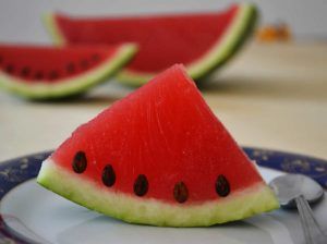 como hacer gelatinas de sandia 1