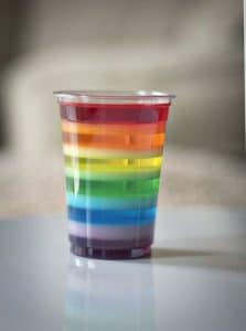como hacer gelatinas de colores en vasitos