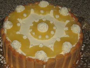 como hacer charlota de gelatina