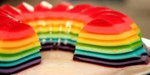 como hacer gelatinas de arcoiris