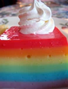 como hacer gelatinas de arcoiris